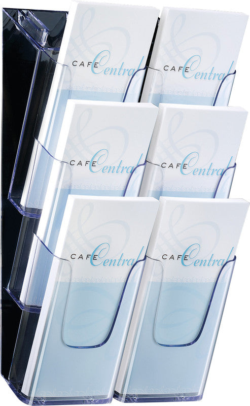 Sigel Wandprospekthalter – Wandmontage, Acryl, transparent, 120 × 375 mm – für A6-Formate