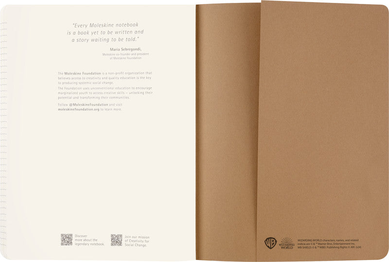 Moleskine Notizheft Limited Edition Harry Potter, Karton, 120 Seiten, perforiert, 100 g/m² – Braun