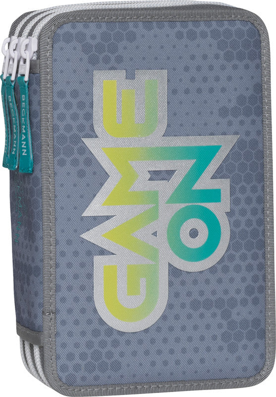 Beckmann Classic 1st Triple Etui, gefüllt – Game On – Kunststoff – 13 × 20,5 × 7 cm