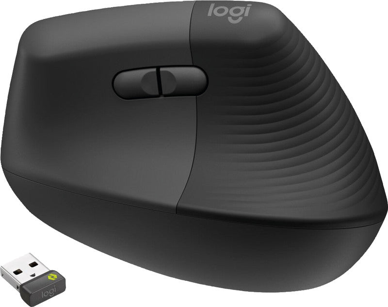 Logitech Lift for Business Ergonomische Maus – kabellos, vertikal, Logi Bolt USB-Empfänger, schwarz