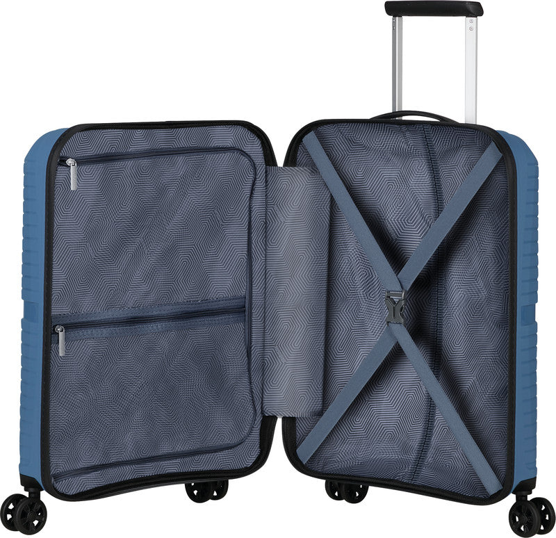 American Tourister Handgepäck-Trolley – Hartschale PP, 4 Doppelrollen, mit TSA, Coronet Blue, 40 × 50 × 20 cm