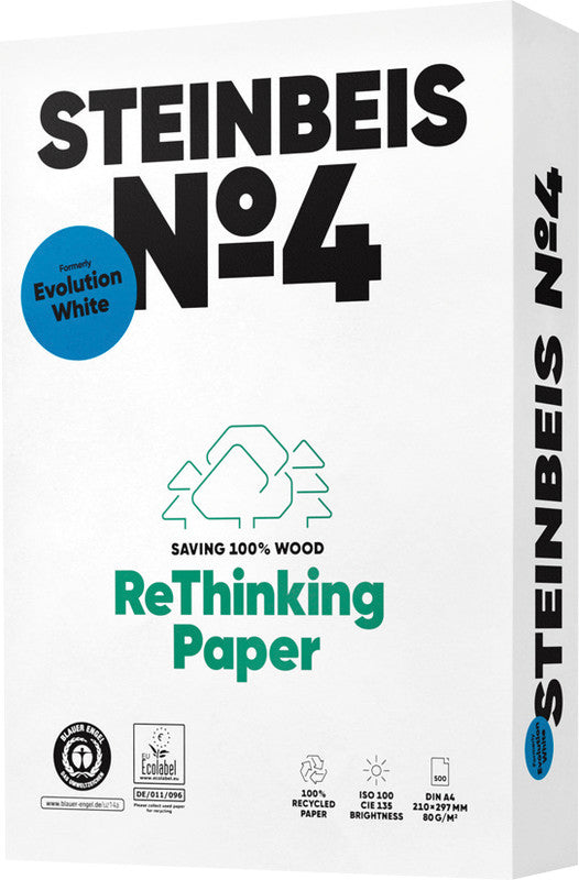 Steinbeis Universalpapier No 4 Recycling – 100% Altpapier, FSC, Der Blaue Engel