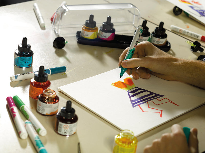 Talens ecoline Brush Pen – hellrosa, Kunststoff, wasservermalbar, geruchsarm