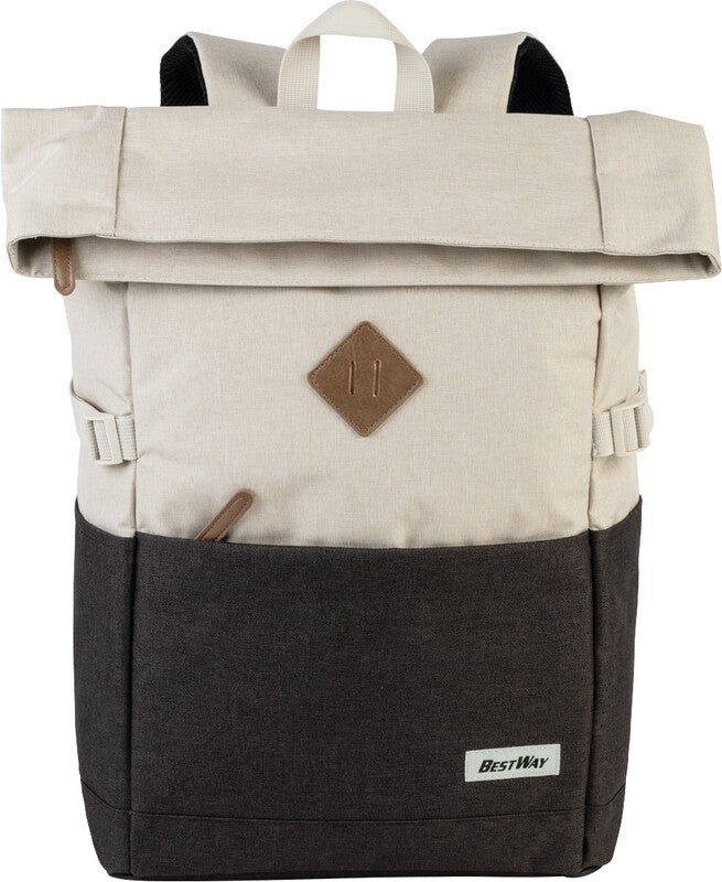 Bestway Campus Style – Notebook-Rucksack – für 15,6"-Notebook, 19 l, Polyester, natur/graubraun