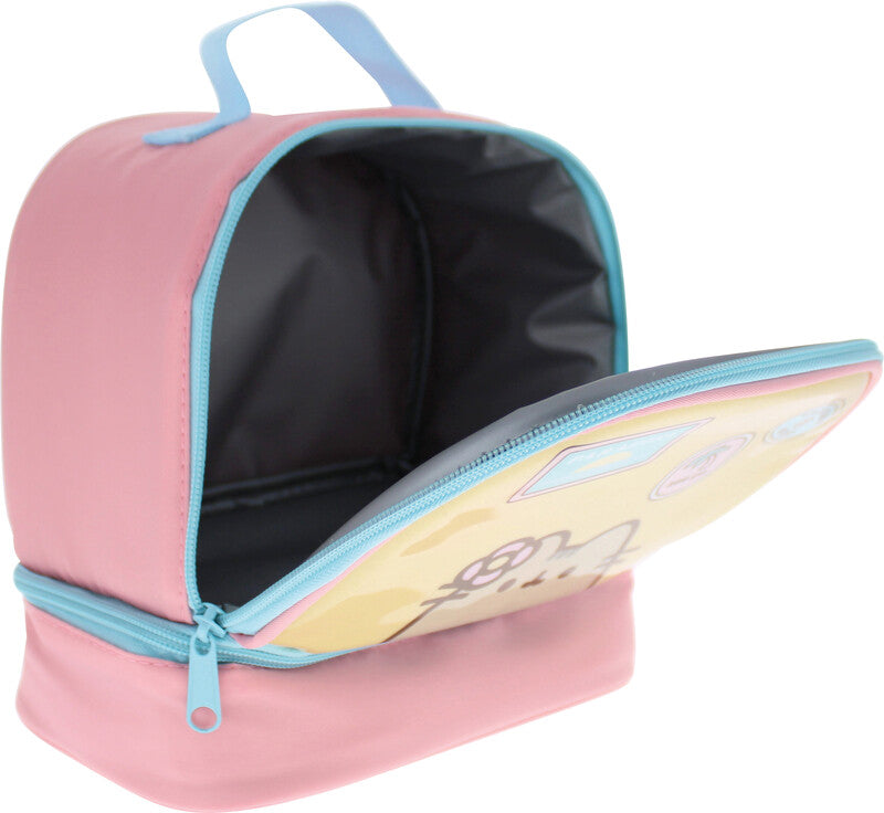Pusheen Lunchtasche – 2 getrennte Fächer, Reissverschluss, Tragegriff – mehrfarbig