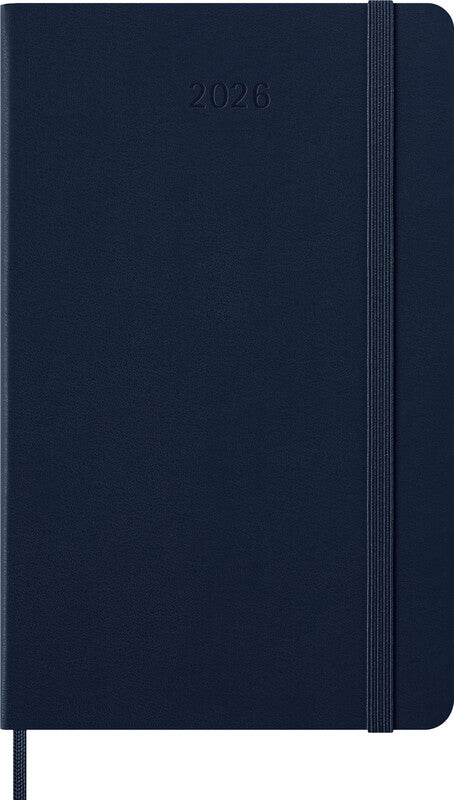 Moleskine Wochenagenda – 1 Woche/1 Seite, gebunden, 13 × 21 cm, 2026, Saphirblau, FSC