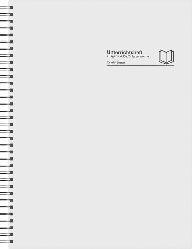 Verlag für unterrichtsm. Spiralblock A4, 64 Blatt, perforiert, 100 g/m² – grau