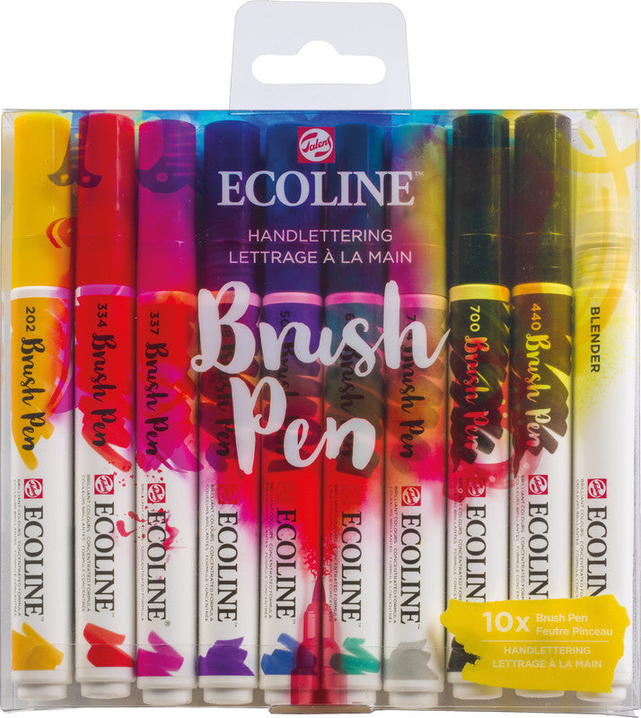Talens Filzstifte Brush Pen, auswaschbar, 10 Farben
