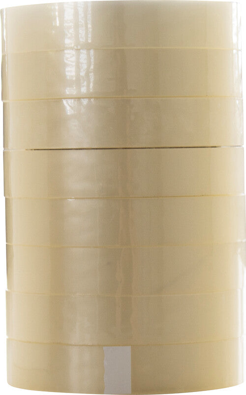 Q-Connect Klebeband – permanent, klar, Kunststoff, 19 mm × 66 m, transparent