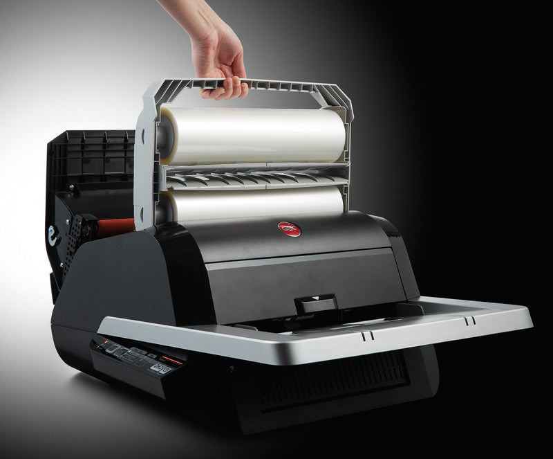 GBC Foton 30 Laminiergerät A3 – 4-Rollen, 75–125 µm, 1 Min. Aufheizzeit, 650–700 mm/min, Schwarz