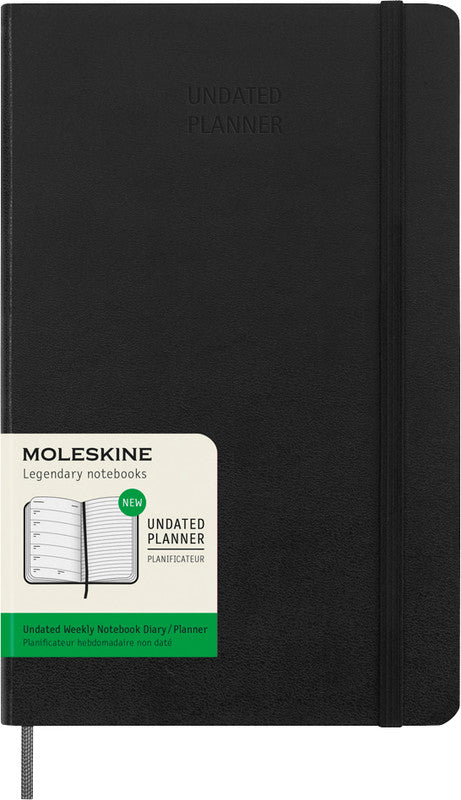 Moleskine Wochenplaner – undatiert, 13 × 21 cm, schwarz