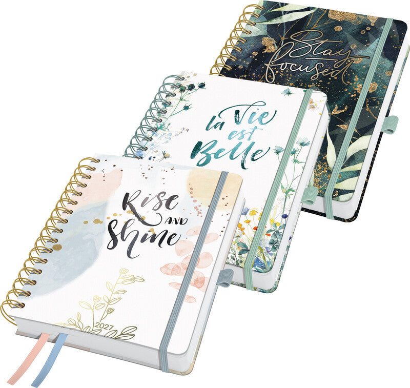 Sigel JOLIE Agenda – 1 Woche/2 Seiten, Spiralbindung, A5, 2026, Underwater Miracles, FSC