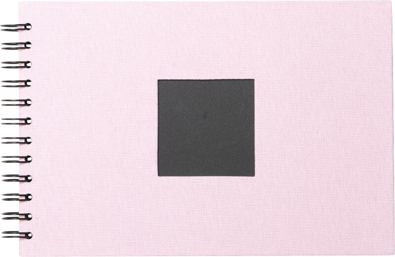 Eibert Fotoalbum – für 70 × 70 mm, puderrosa, mit Metallspirale, Textil, 240 × 170 mm