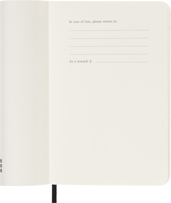 Moleskine Schüleragenda – 1 Woche/1 Seite, gebunden, 9 × 14 cm, 18 Monate Juli–Dezember, Englisch, Schwarz, FSC