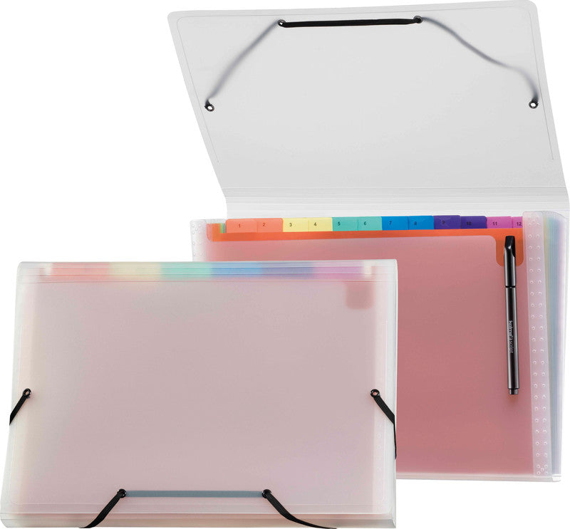 Kolma Sammelmappe für A4, Kunststoff, mehrfarbig, mit Gummizug