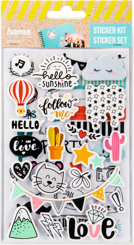 Hama Schmucketiketten – Motive sortiert – Papier, 2 Bogen, 125 × 220 mm