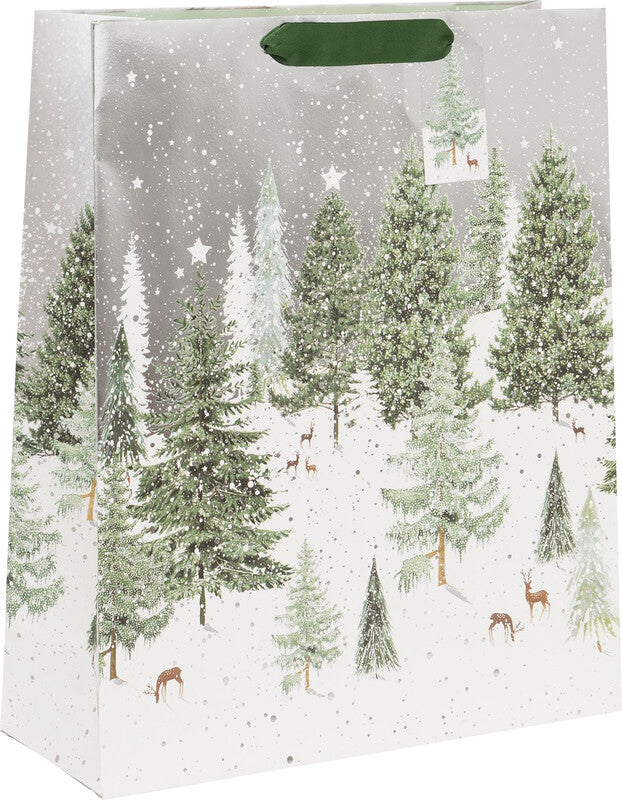 Glick Geschenktasche – Finnish Forest – Weihnachten, Papier – 350 × 420 × 130 mm
