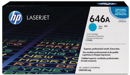 HP Toner 646A – cyan, 12500 Seiten – für Farb-Laserdrucker/Multifunktionsgeräte