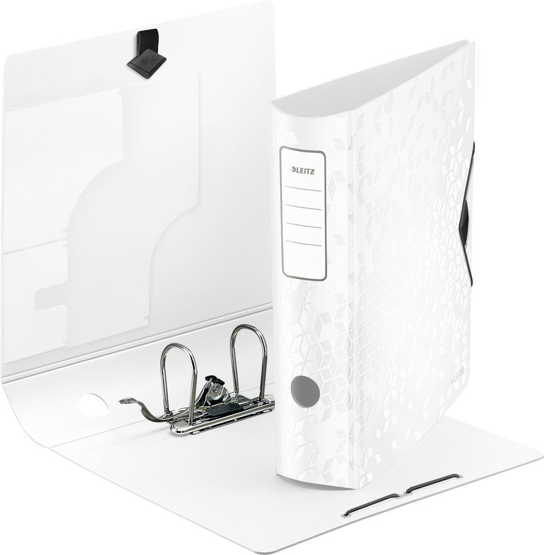Leitz Active WOW Ordner – für A4 – Rückenbreite 8,2 cm – Weiss