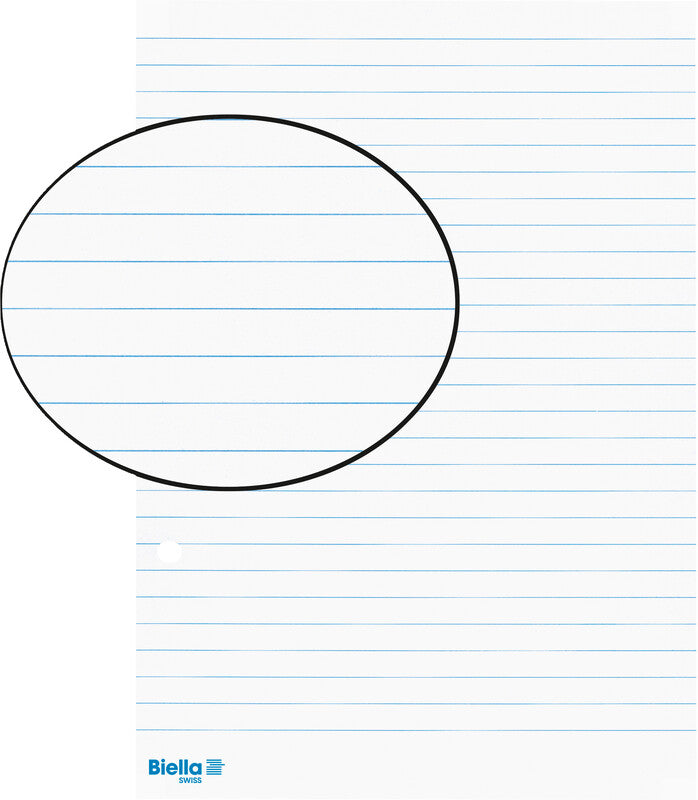 Biella Notizbuch-Einlagen A5, liniert 9 mm, 2-fach gelocht, 90 g/m² – 100 Blatt