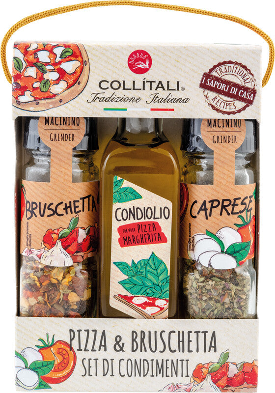 Collitali Gewürzset Pizza & Bruschetta Tris – 3-teilig