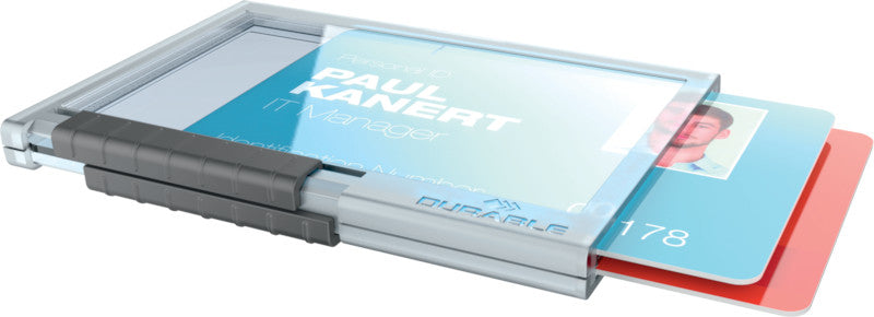 Durable Ausweishalter – für Betriebs- und Sicherheitsausweise – 87 × 54 mm, Kunststoff, transparent – 10 Stück