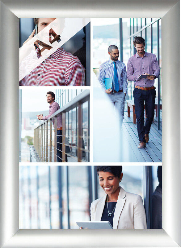 Q-connect Plakatrahmen – 252 × 342 mm, silber, für A4