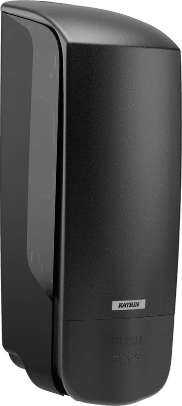 Katrin Inclusive Manueller Seifenspender – Wandmontage – 1'000 ml, schwarz, Kunststoff