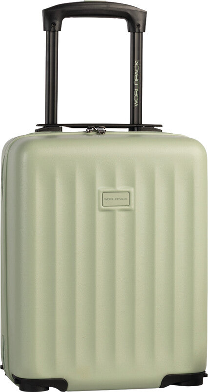 Worldpack Hartschalen-Trolley, 24 l, Handgepäck geeignet, 4 Doppelrollen, ABS, Graugrün, 30 × 40 × 20 cm