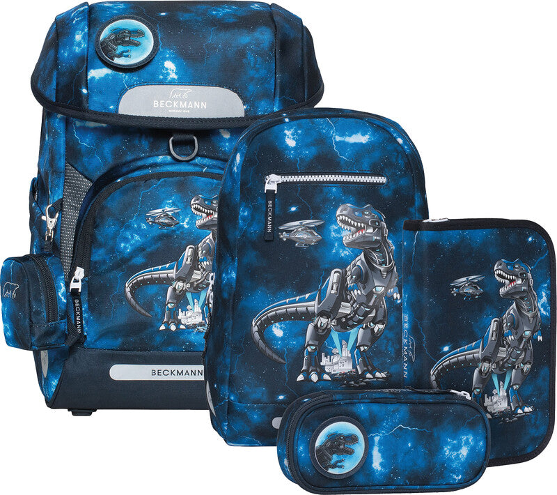 Beckmann Schulrucksack Plus Air – 6-teilig – Tech Rex – recyclingfähig