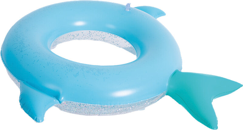 Sun club Schwimmring – Glitzer-Hai – 89 × 79 cm – ab 9 Jahren – PVC – mehrfarbig