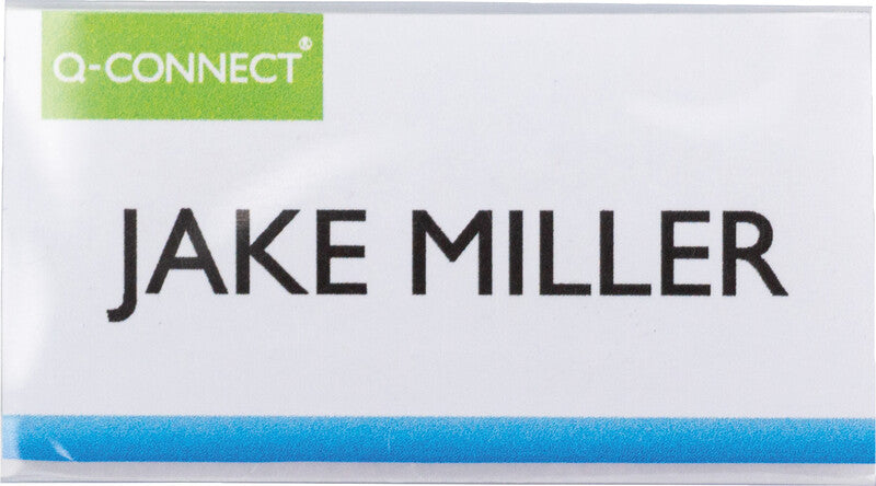 Q-Connect Namensschild – 75×40 mm, Kunststoff, transparent, mit Magnet, 25 Stk.