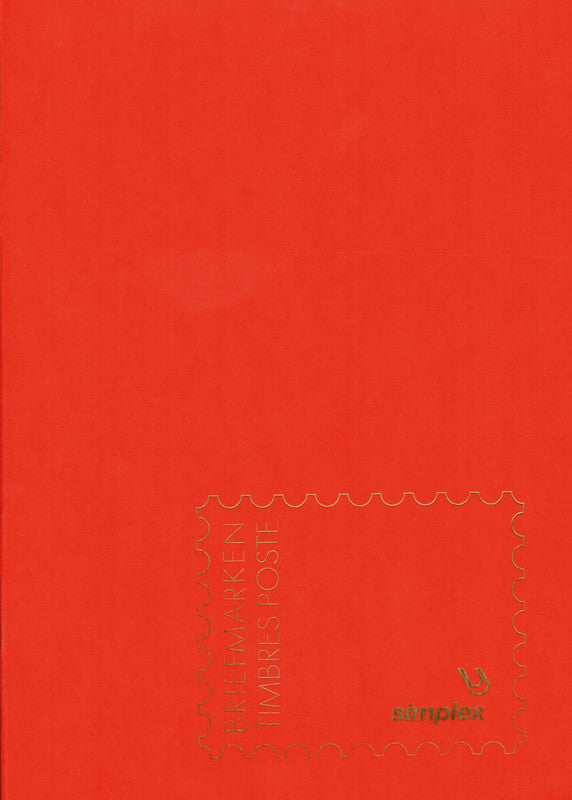 Simplex Briefmarkenordner – 175 × 240 mm hoch – rot, Karton