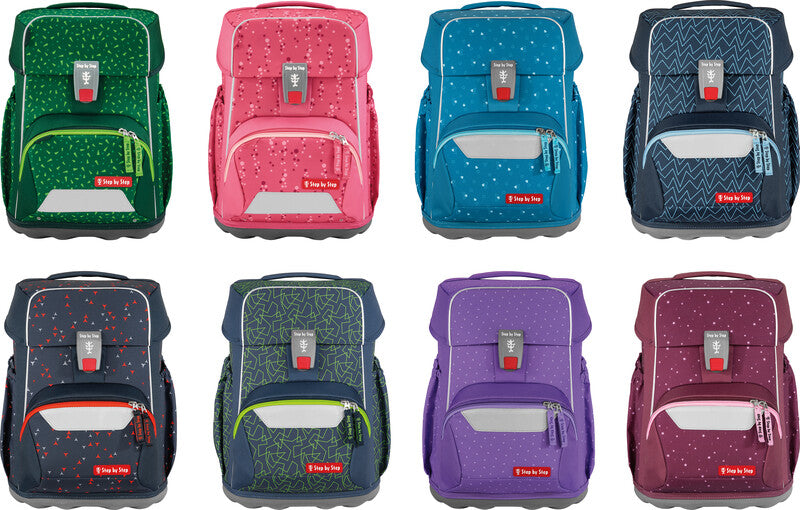 Step by Step Schulrucksack-Set Basis – 4-teilig – Blue Hearts