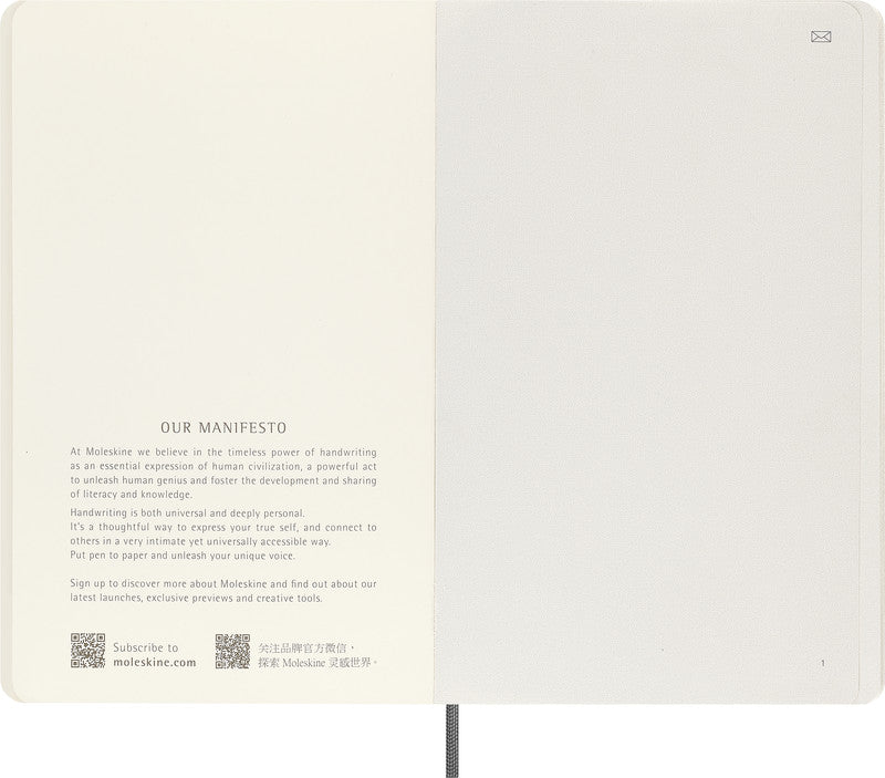 Moleskine Notizbuch, blanko, Leimbindung, Softcover, 176 Seiten, 100 g/m² – schwarz, für MOLESKINE Notes App