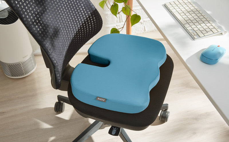 Leitz Kissen Ergo Cosy – 45,5 × 33,5 × 7,5 cm – Kunststoff, sanftes Blau
