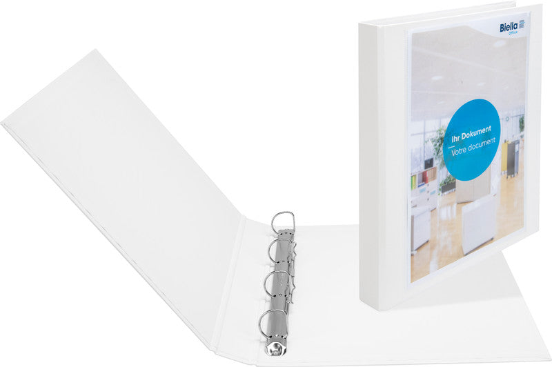 Biella Sichtbuch Creative XL – A4, mit Fronttasche, Weiss, Karton