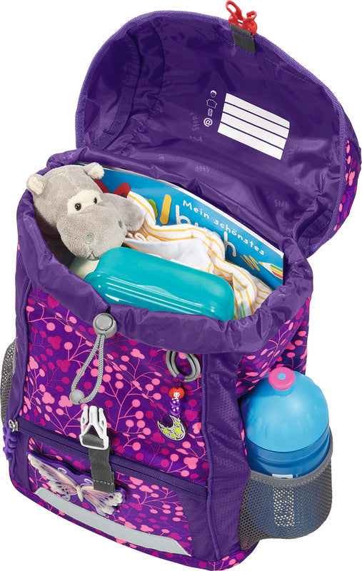Step by Step Kindergartenrucksack-Set KID SHINE – 3-teilig – Butterfly Night Ina – mit Leuchteffekt