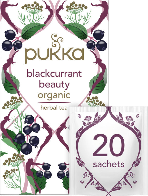 Pukka Blackcurrant Beauty – Teebeutel, Bio-Kräutertee – 20 Beutel