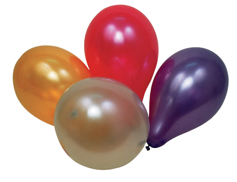 Party Ballone – aus Kautschuk, metallic sortiert, Umfang 910 mm, 20 Stück