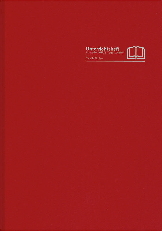 Verlag für unterrichtsm. Übungsheft, A4, Fadenheftung, Karton, 128 Seiten, perforiert, 100 g/m² – Rot