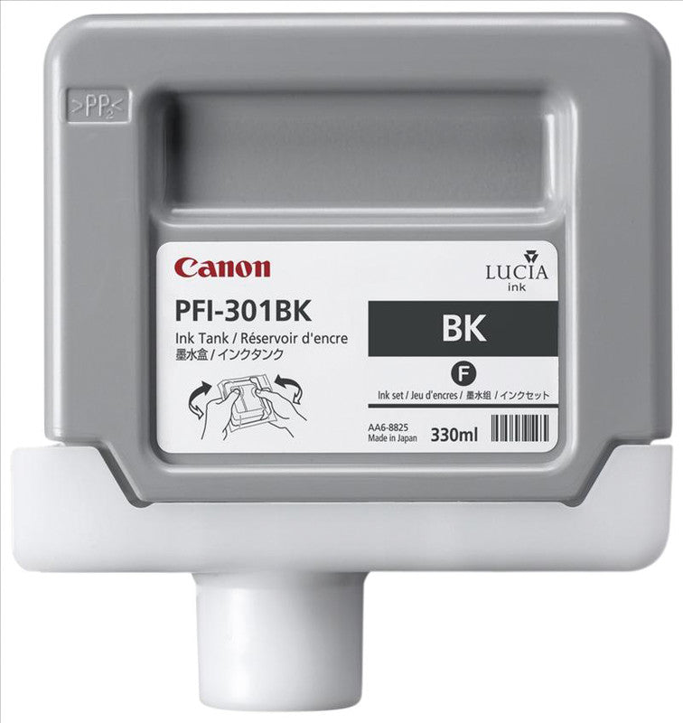 Canon Tintenpatrone PFI301BK, Schwarz, 330 ml