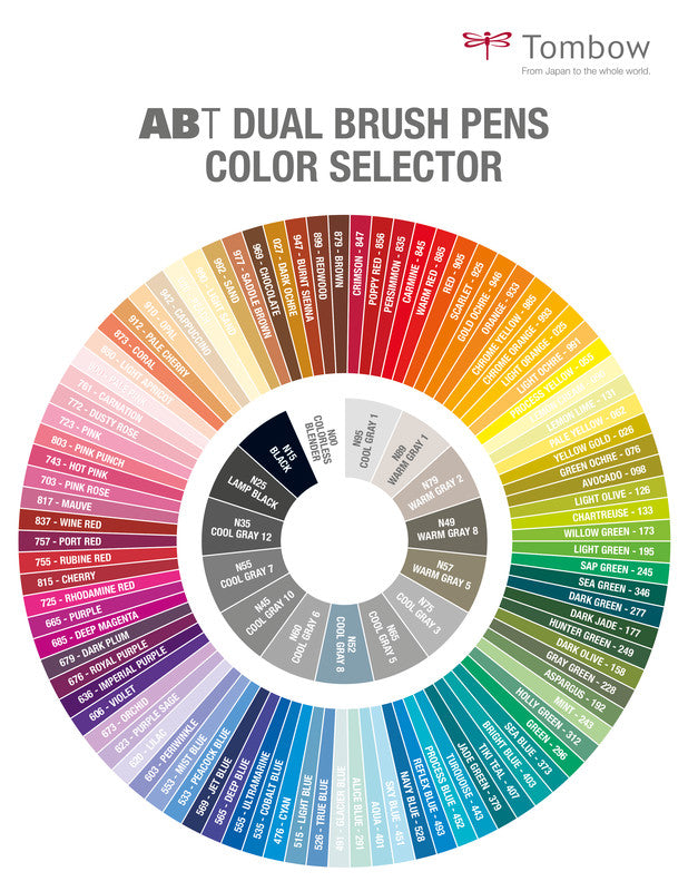 Tombow Brush Pen – gelbgold, Kunststoff, wasservermalbar, für Linkshänder geeignet, geruchsarm