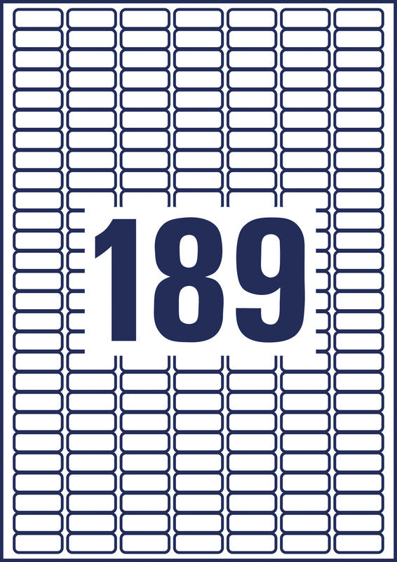 Avery Drucketiketten, 25 mm × 10 mm, weiss, Papier, wiederablösbar, 30 Blatt (5670 Etiketten)