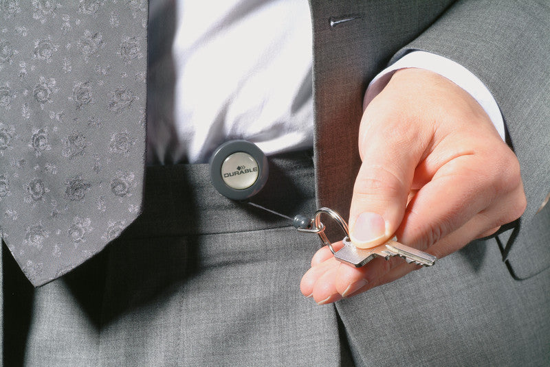 Durable Ausweishalter – Jojo-Mechanismus – Anthrazit – 10 Stk.