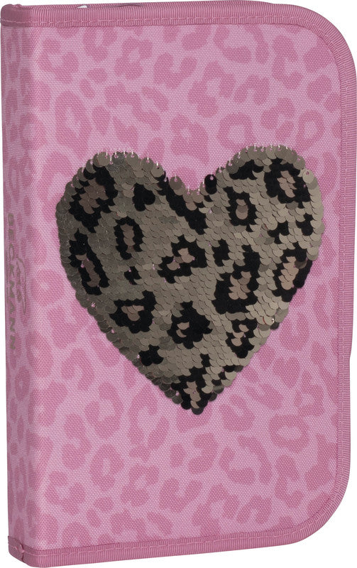 Beckmann Klassisches Schüleretui 2 Klappen, gefüllt – Furry – Kunststoff – 20,5 × 13,3 × 3,8 cm