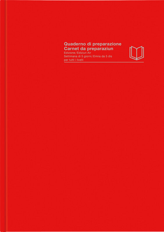 Verlag für unterrichtsm. Unterrichtsheft A4, Karton, 128 Seiten, perforiert, 100 g/m² – rot