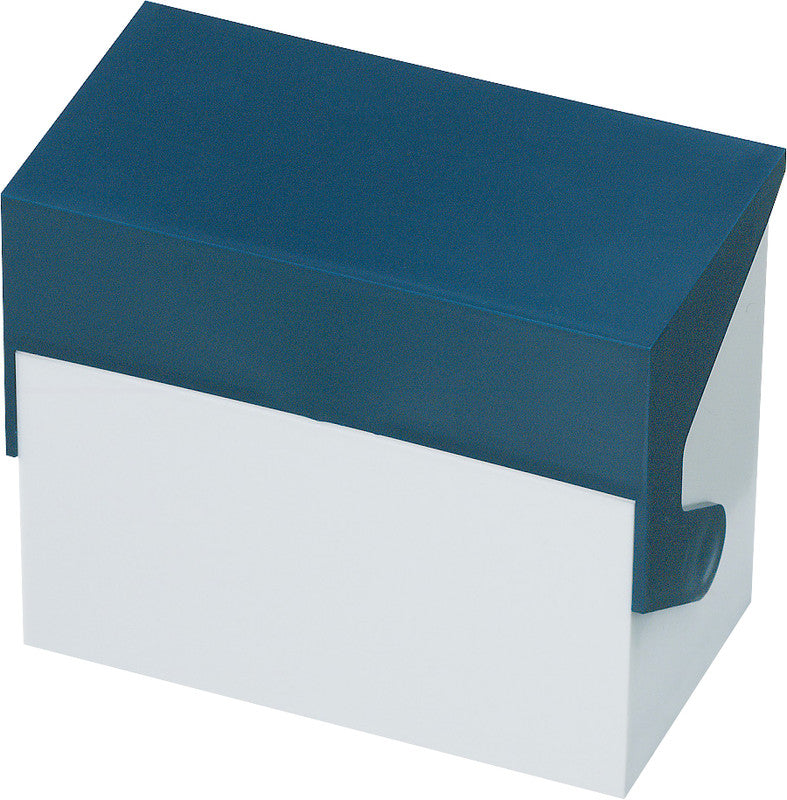 Styro Karteikasten A6 quer, Weiss/Blau, Kunststoff – für A6-Karteikarten