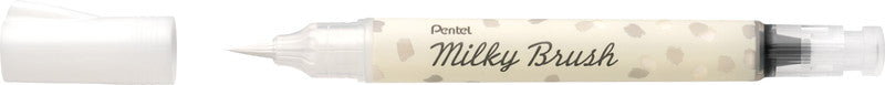 Pentel Milky Brush XGFH-PWX – Pinselstift – Pinselspitze, Nylon, Weiss, 1 Stück