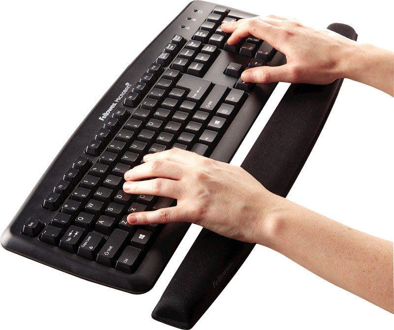 Fellowes Tastatur-Handgelenkauflage – Memory Foam, rutschfest – 490×58×23 mm – Schwarz